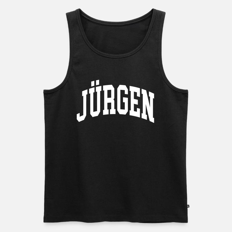 Jürgen - Männer Premium Bio Tank Top - Schwarz