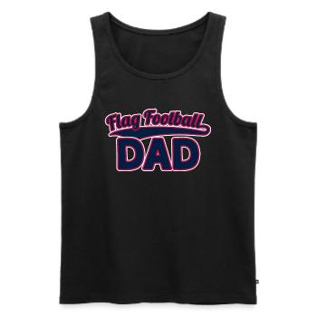 Flag Football Dad - Vater - Men's Premium Organic Tank Top - black - Front - Michal (187cm)