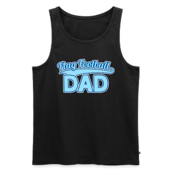 Flag Football Dad Vater - Men's Premium Organic Tank Top - black - Front - Michal (187cm)