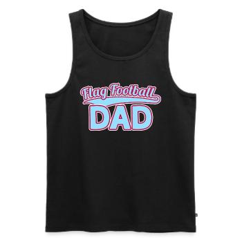 Flag Football Dad - Vater - Men's Premium Organic Tank Top - black - Front - Michal (187cm)