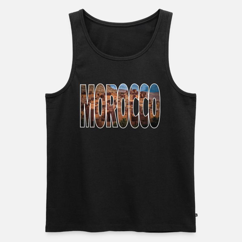 Marocco - Canottiera ecologica premium da uomo - nero