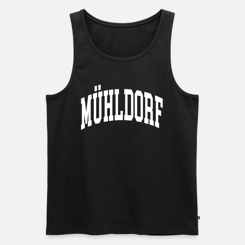 Mühldorf - Männer Premium Bio Tank Top - Schwarz