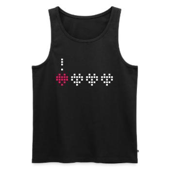 Living Heart. - Men's Premium Organic Tank Top - black - Front - AI Model Male 178 light (178cm)