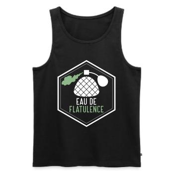 Eau De Flatulence - Furz Geschenk Furzen - Männer Premium Bio Tank Top - Schwarz - Vorne - Michal (187cm)