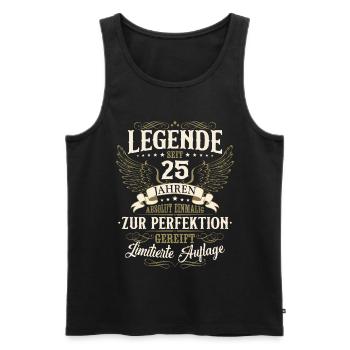 25 Geburtstag Legende Geburtstagsspruch 25 Jahre - Männer Premium Bio Tank Top - Schwarz - Vorne - Michal (187cm)