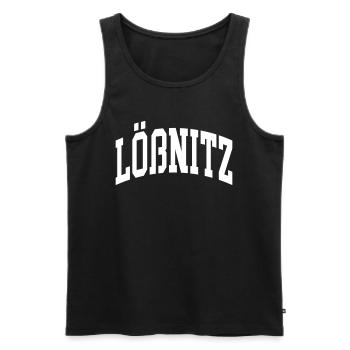 Lößnitz - Men's Premium Organic Tank Top - black - Front - Michal (187cm)