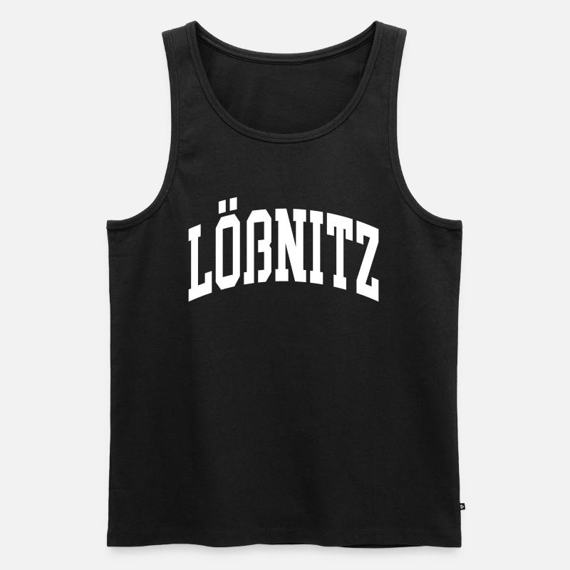 Lößnitz - Männer Premium Bio Tank Top - Schwarz