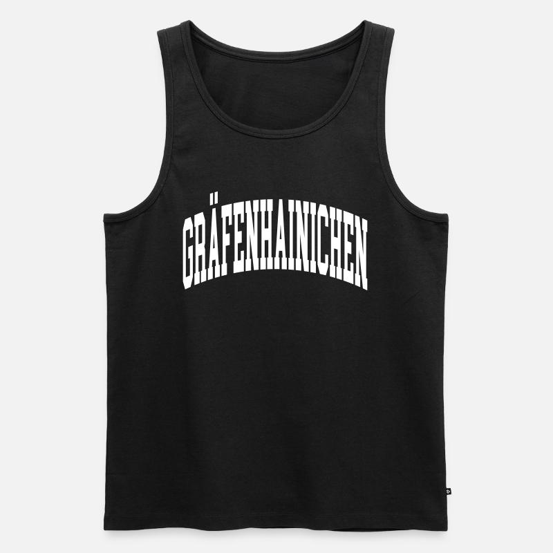 Gräfenhainichen - Männer Premium Bio Tank Top - Schwarz