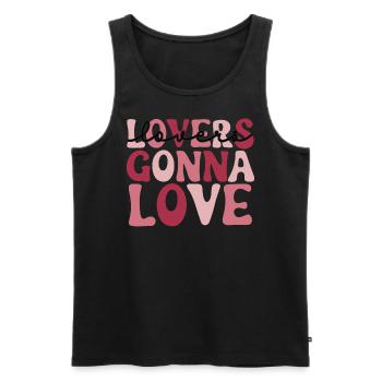 Valentinstag Herz Liebe Geschenkidee T-shirt - Männer Premium Bio Tank Top - Schwarz - Vorne - Michal (187cm)