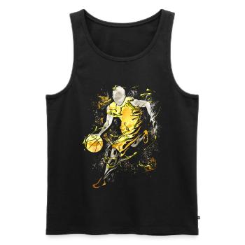 Basketball - Basketball Players - Basketball Players - Men's Premium Organic Tank Top - black - Front - Michal (187cm)