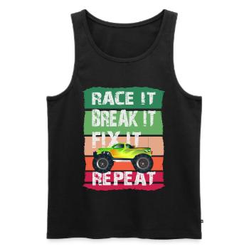 RC Modell Auto - Männer Premium Bio Tank Top - Schwarz - Vorne - AI Model Male 178 light (178cm)