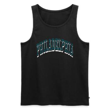 Philadelphia - Men's Premium Organic Tank Top - black - Front - Michal (187cm)