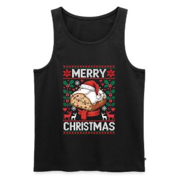 Stollen Lustig Spruch Weihnachten Süß Geschenk - Männer Premium Bio Tank Top - Schwarz - Vorne - Michal (187cm)