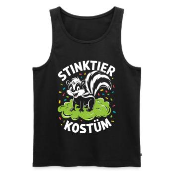 Stinktier Kostüm Konfetti Tier Fasching Karneval - Männer Premium Bio Tank Top - Schwarz - Vorne - AI Model Male 178 light (178cm)