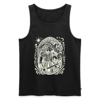 Moonlight Forest Magic Circle - Men's Premium Organic Tank Top - black - Front - AI Model Male 178 light (178cm)