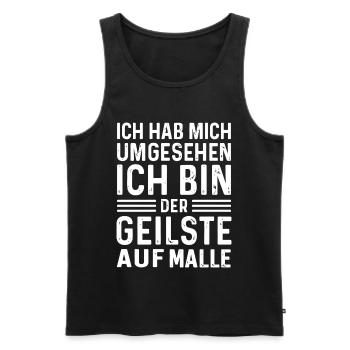 Malle 2026 Ich hab mich umgesehen ich bin der... - Männer Premium Bio Tank Top - Schwarz - Vorne - Michal (187cm)