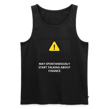 warning finance finanzen achtung börse aktien - Männer Premium Bio Tank Top - Schwarz - Vorne - Michal (187cm)