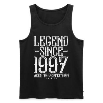 Legende 1997 Jahrgang Vintage Geburtstag Geschenk - Männer Premium Bio Tank Top - Schwarz - Vorne - Michal (187cm)