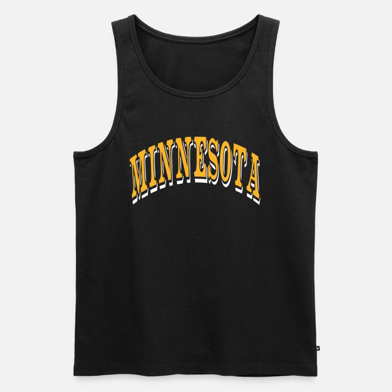 Minnesota - Männer Premium Bio Tank Top - Schwarz