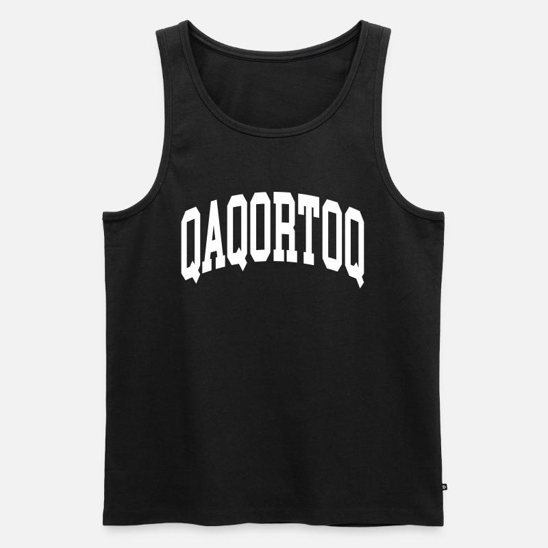 Qaqortoq - Männer Premium Bio Tank Top - Schwarz