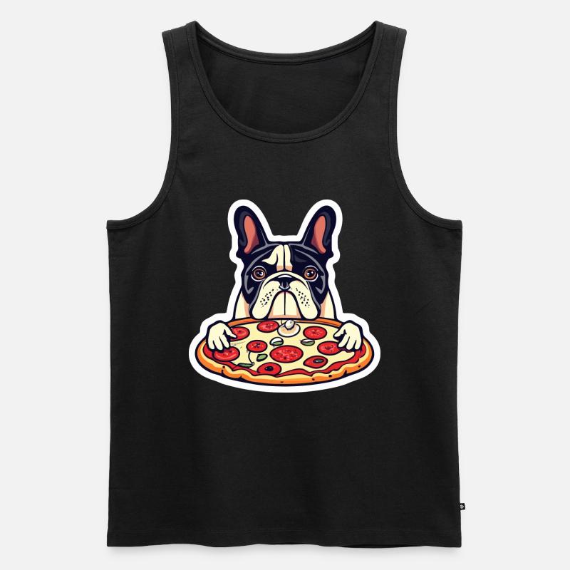Pizza - Männer Premium Bio Tank Top - Schwarz