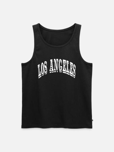 Los Angeles - Men's Premium Organic Tank Top - black
