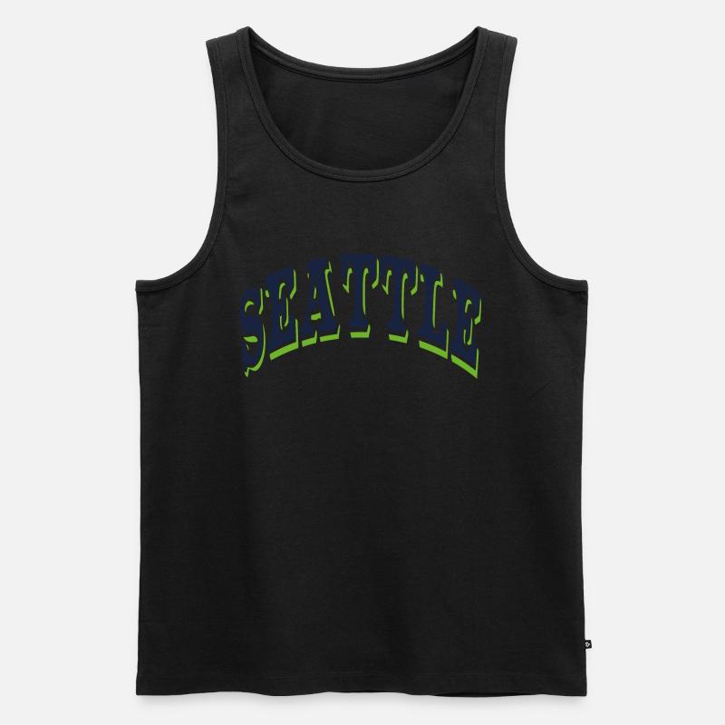 Seattle - Männer Premium Bio Tank Top - Schwarz