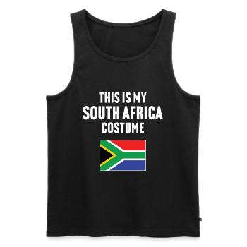 C’est mon costume d’Afrique du Sud - Débardeur bio Premium Homme - noir - Devant - Michal (187cm)
