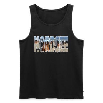 Nordsee - Männer Premium Bio Tank Top - Schwarz - Vorne - Michal (187cm)
