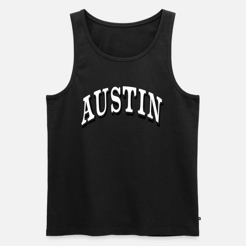 Austin - Männer Premium Bio Tank Top - Schwarz