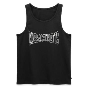 Massachusetts - Men's Premium Organic Tank Top - black - Front - AI Model Male 178 light (178cm)