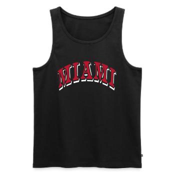 Miami - Männer Premium Bio Tank Top - Schwarz - Vorne - Michal (187cm)