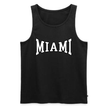 Miami - Männer Premium Bio Tank Top - Schwarz - Vorne - Michal (187cm)