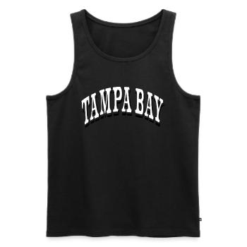 Baie de Tampa - Débardeur bio Premium Homme - noir - Devant - AI Model Male 178 light (178cm)