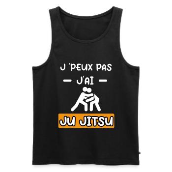 je peux pas j'ai ju jitsu cadeau ju jitsu - Débardeur bio Premium Homme - noir - Devant - Michal (187cm)