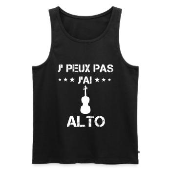 je peux pas j'ai alto cadeau altiste - Débardeur bio Premium Homme - noir - Devant - Michal (187cm)