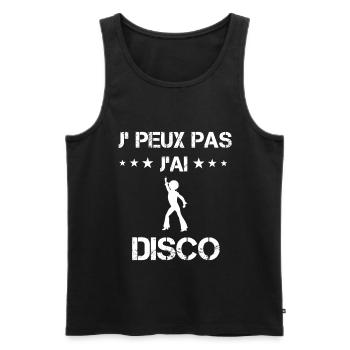 je peux pas j'ai disco cadeau danse - Débardeur bio Premium Homme - noir - Devant - Michal (187cm)