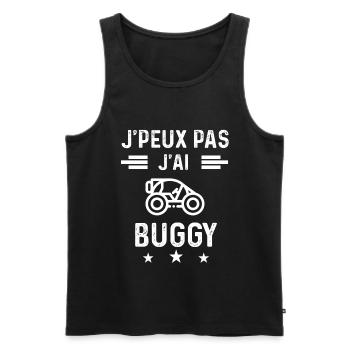quad je peux pas j'ai buggy - Débardeur bio Premium Homme - noir - Devant - Michal (187cm)