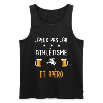 je peux pas j'ai athlétisme sport apéro - Débardeur bio Premium Homme - noir - Devant - Michal (187cm)