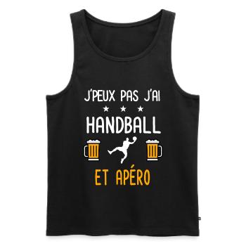 je peux pas j'ai handball sport apéro - Débardeur bio Premium Homme - noir - Devant - Michal (187cm)