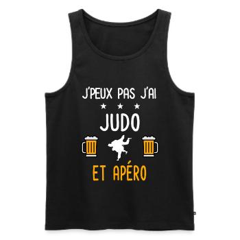 je peux pas j'ai judo judoka apéro - Débardeur bio Premium Homme - noir - Devant - Michal (187cm)