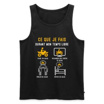quad temps libre cadeau conducteur - Débardeur bio Premium Homme - noir - Devant - Michal (187cm)