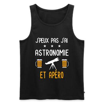 je peux pas astronomie telescope - Débardeur bio Premium Homme - noir - Devant - Michal (187cm)