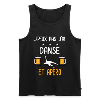 je peux pas danse breakdance - Débardeur bio Premium Homme - noir - Devant - Michal (187cm)