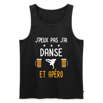 je peux pas danse danceur - Débardeur bio Premium Homme - noir - Devant - Michal (187cm)