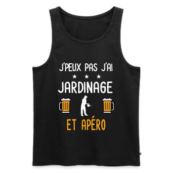 je peux pas jardinage jardnier - Débardeur bio Premium Homme - noir - Devant - Michal (187cm)