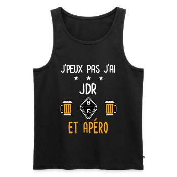 je peux pas jdr jeu de rôle - Débardeur bio Premium Homme - noir - Devant - Michal (187cm)