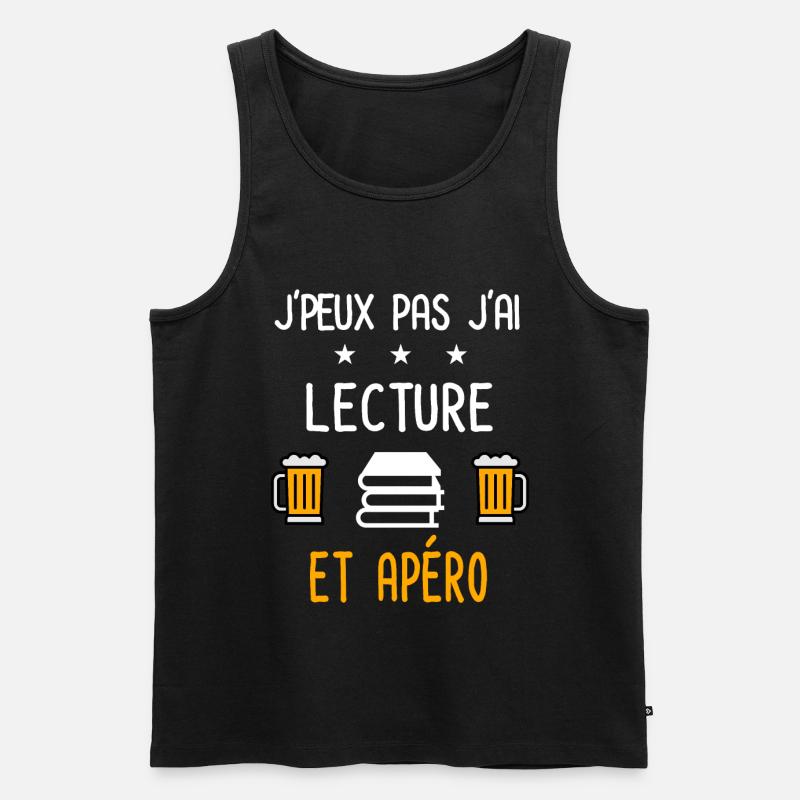 je peux pas lecture - Débardeur bio Premium Homme - noir