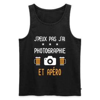 je peux pas photographie - Débardeur bio Premium Homme - noir - Devant - Michal (187cm)