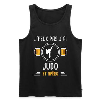 je peux pas j'ai judo apéro cadeau - Débardeur bio Premium Homme - noir - Devant - Michal (187cm)